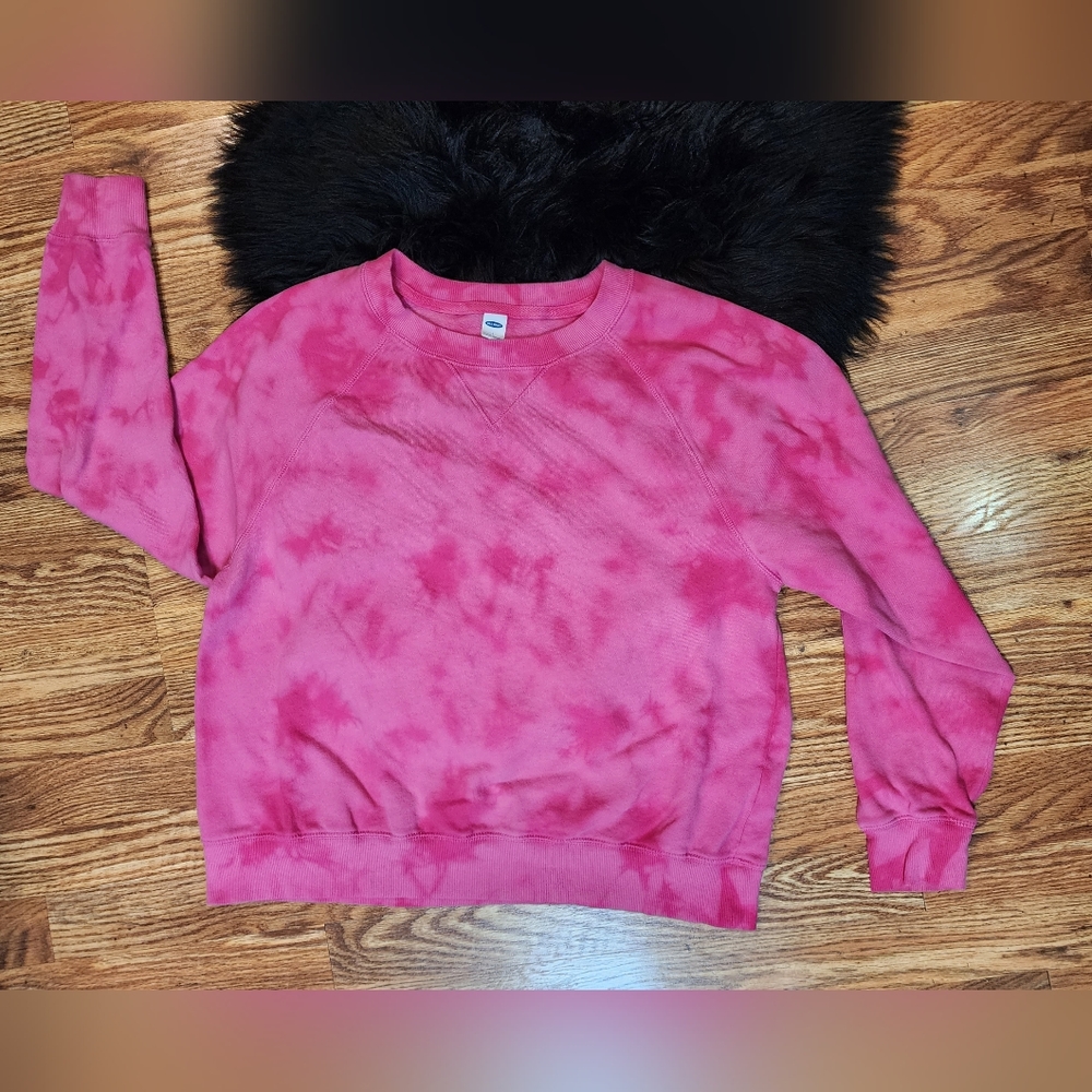 Old Navy Pink Tie-Dye Sweatshirt Size L